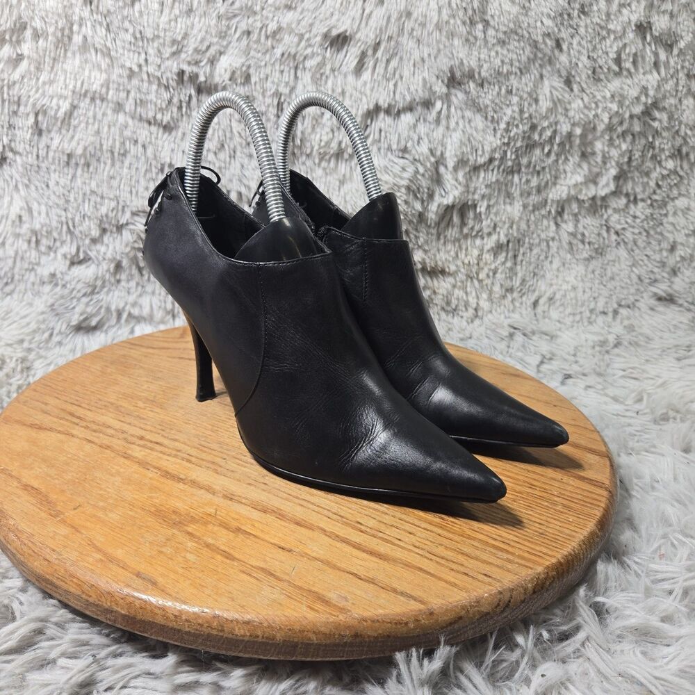 Alfani Peruva Platform Bootie High Heels Black Suede Zip Heels Womens Size 6M